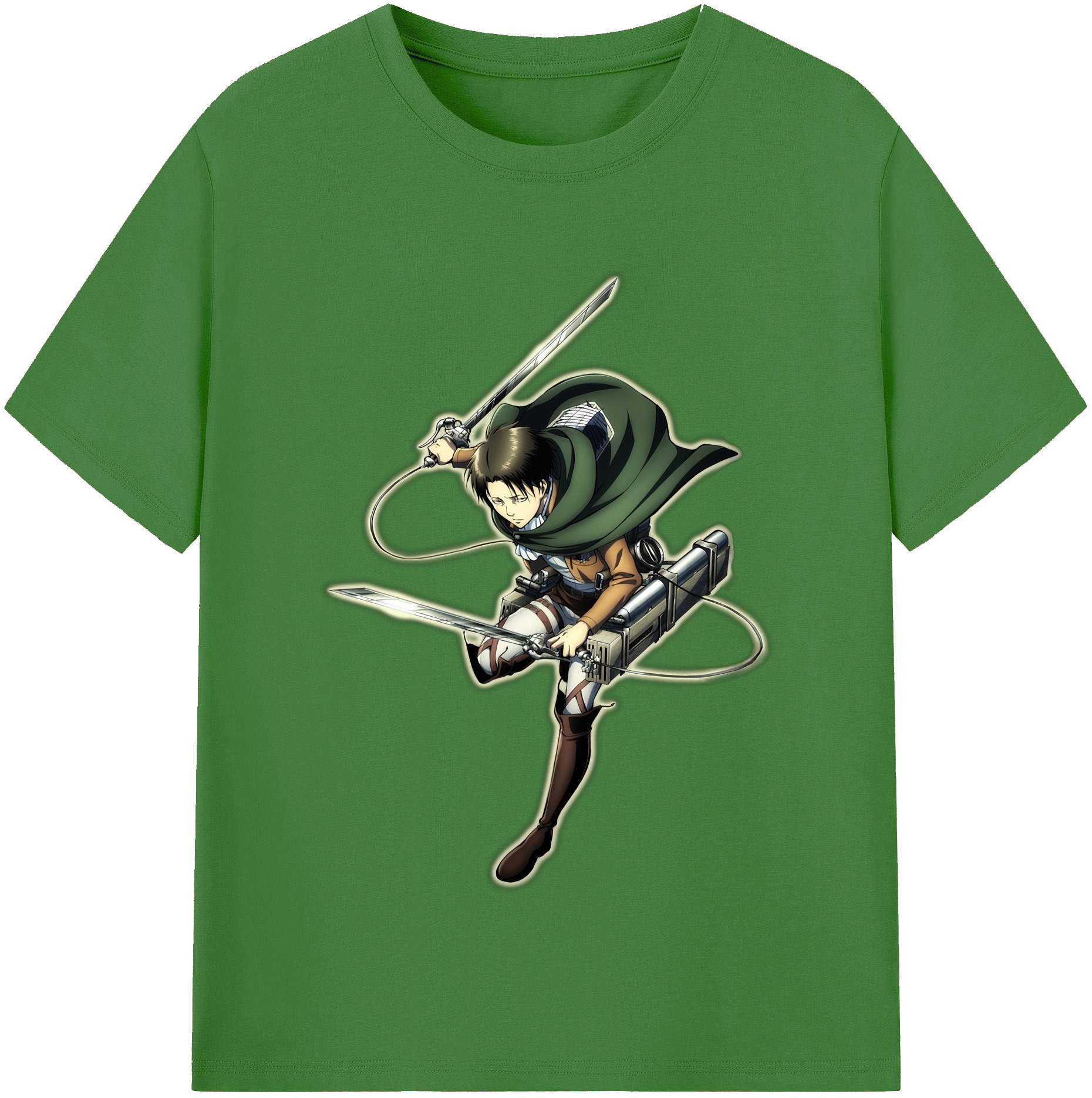 （画像用） 進撃の巨人 リヴァイ·アッカーマン Attack on Titan Levi Ackerman レディースカジュアルプリントTシャツ（綿100％）